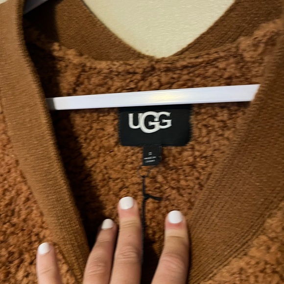 UGG Dreeann Plush Fleece Wool V Neck Sweater NEW - Picture 4 of 8
